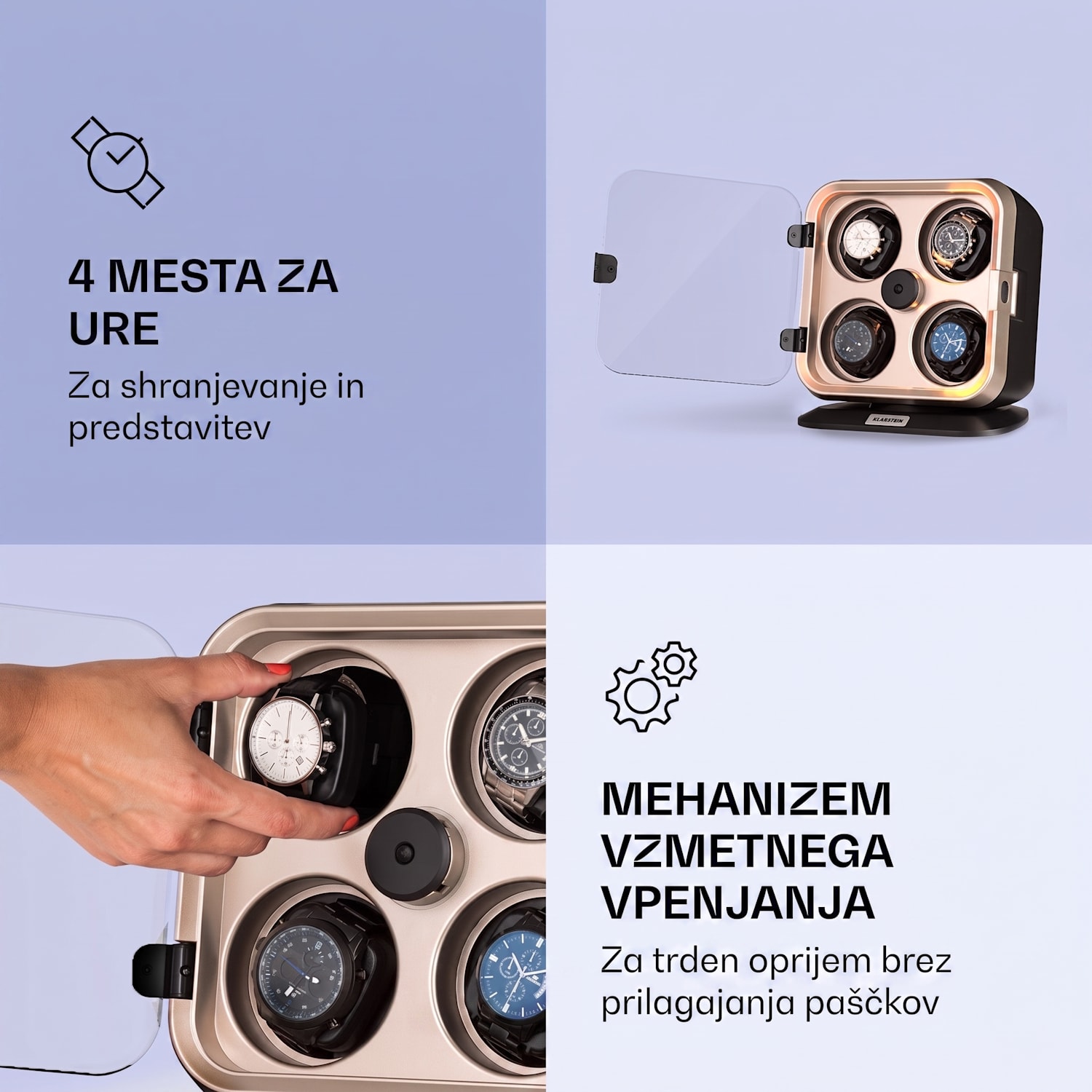 Clover, pomično stojalo za ure Kovinski nikelj