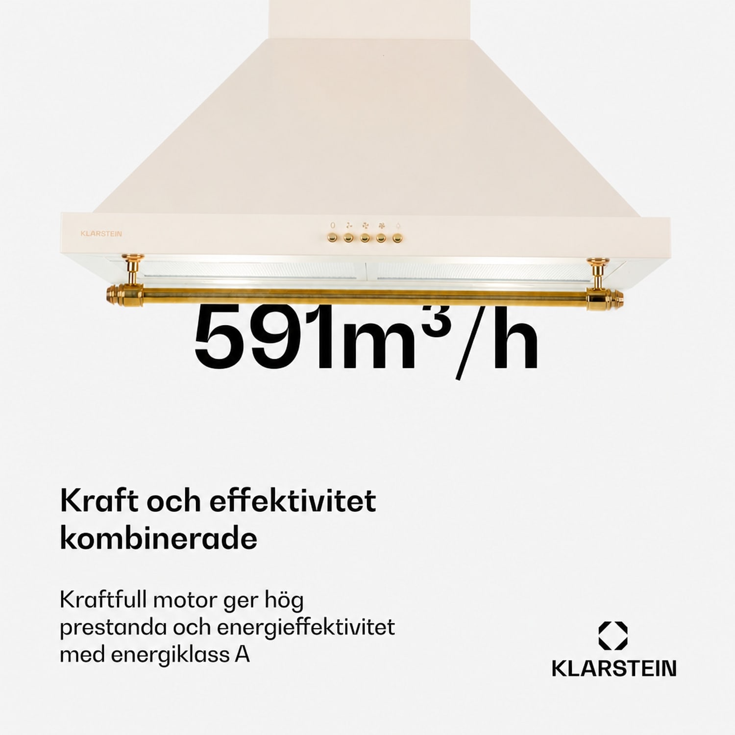 Montblanc 60 Köksfläkt 610m³/h 165W 2x1,5W LED räcke  