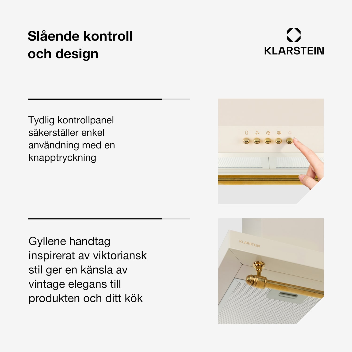 Montblanc 60 Köksfläkt 610m³/h 165W 2x1,5W LED räcke  
