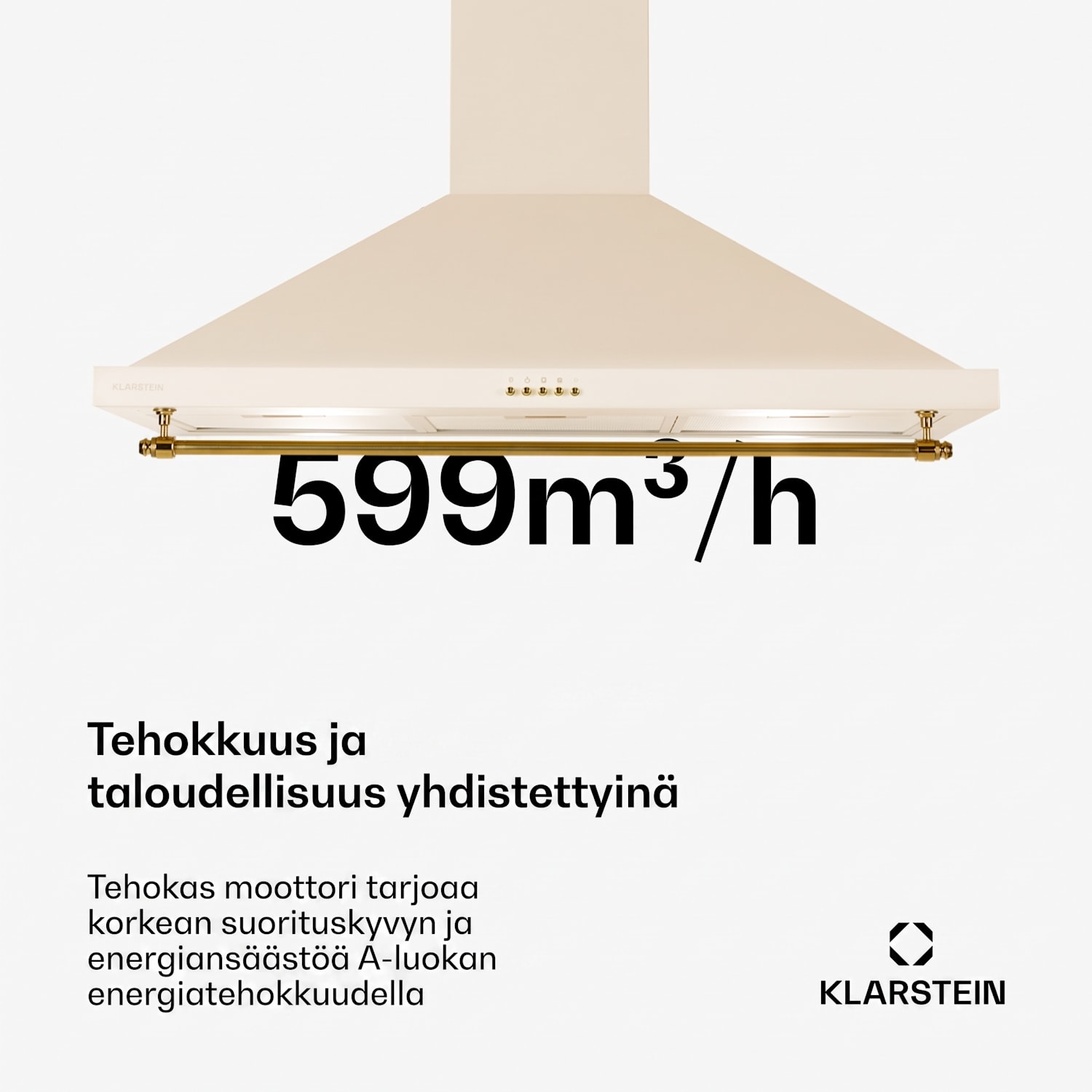Montblanc 90 liesituuletin 599 m³/h 165 W 2 x 1,5 W LED kaide 90 cm | Kerma
