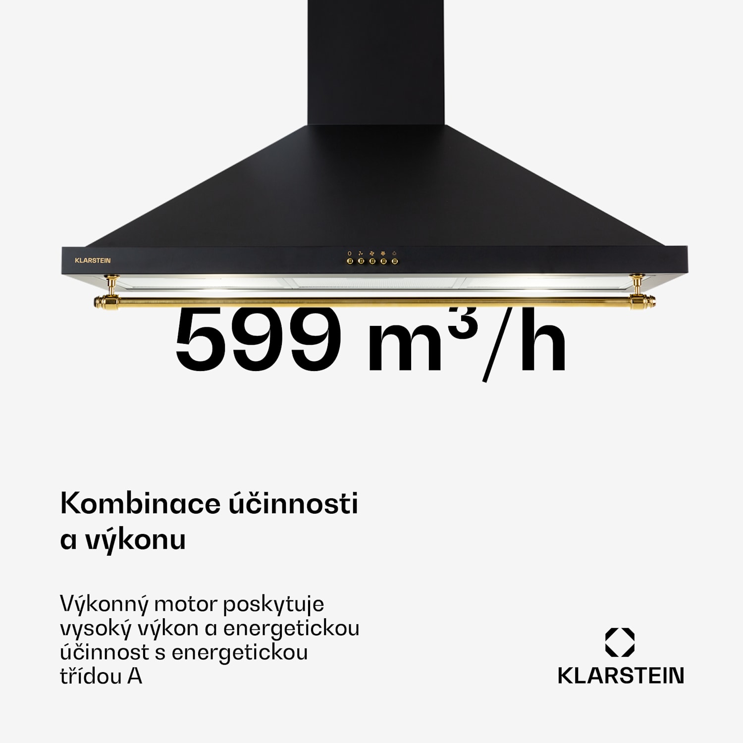 Montblanc 90, digestoř, 90 cm, nástěnná, 610m³/h, LED, lišta, bílá Černá
