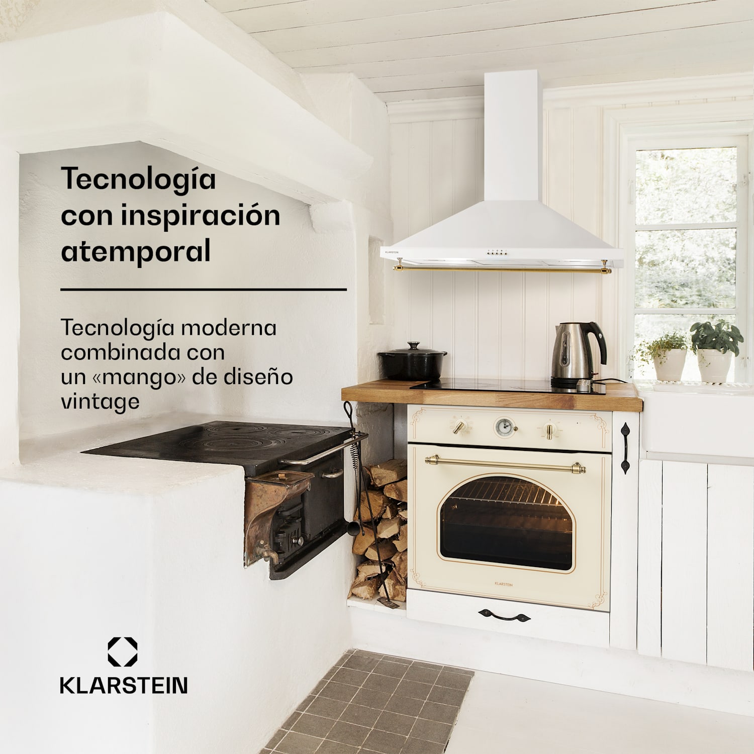 Montblanc 90 Campana extractora 610 m³/h 165W 2x1,5W LED Barra  Blanco