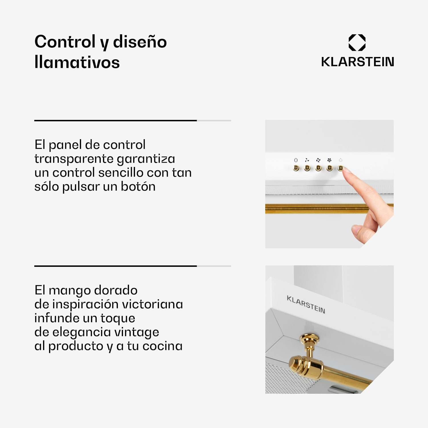 Montblanc 90 Campana extractora 610 m³/h 165W 2x1,5W LED Barra  Blanco