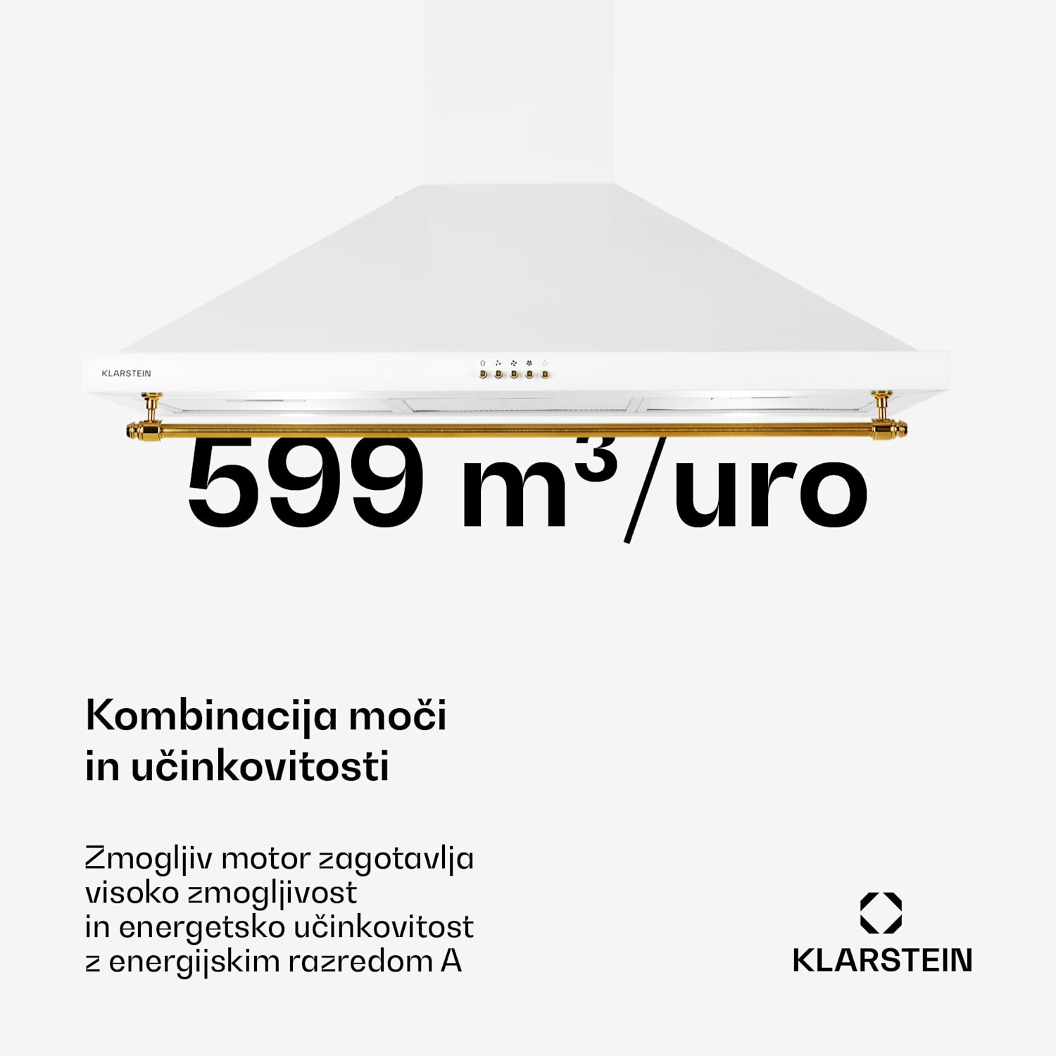 Montblanc 90, napa, 610 m³/h. 165 W, 2 x 1,5 W, LED, letev 