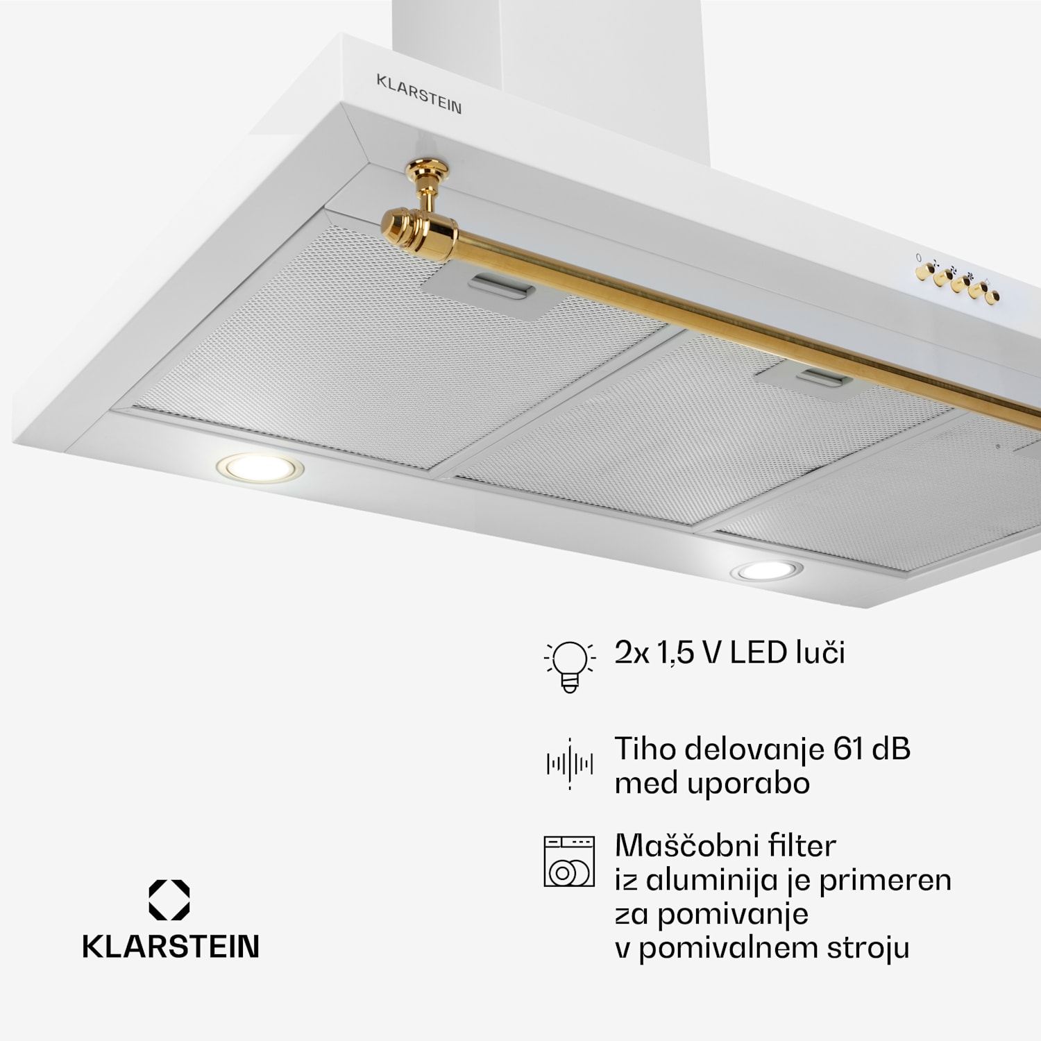 Montblanc 90, napa, 610 m³/h. 165 W, 2 x 1,5 W, LED, letev 