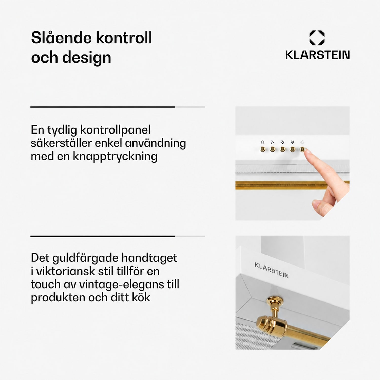 Montblanc 90 Köksfläkt 599m³/h 165W 2x1,5W LED räcke 90 cm | Vit