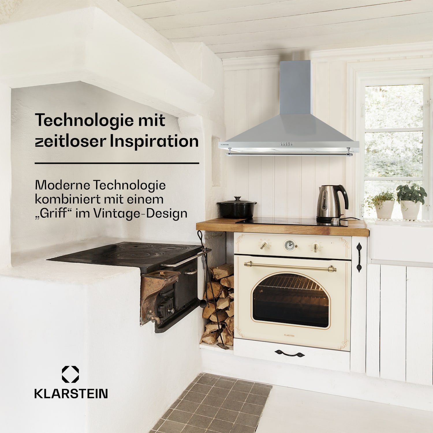 Montblanc 90 Dunstabzugshaube 610m³/h 165W 2x1,5W LED Reling  Silber-Metallic