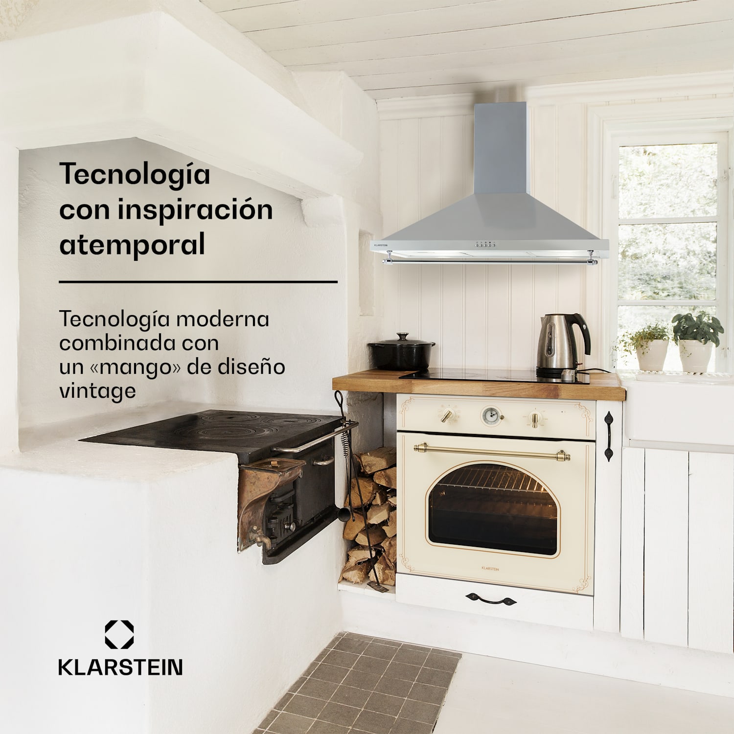 Montblanc 90 Campana extractora 610 m³/h 165W 2x1,5W LED Barra  Plata Metálica