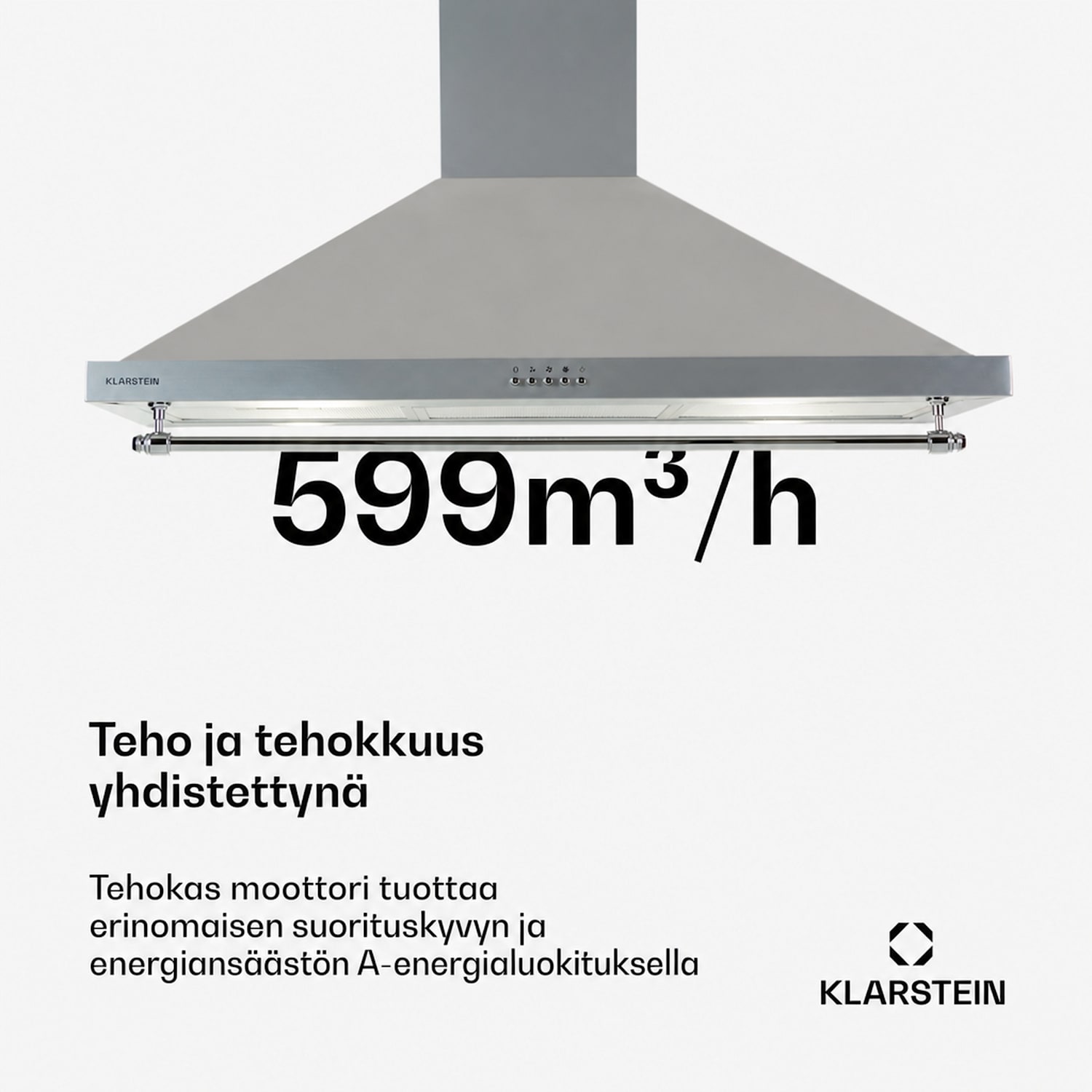Montblanc 90 liesituuletin 599 m³/h 165 W 2 x 1,5 W LED kaide 90 cm | Hopea