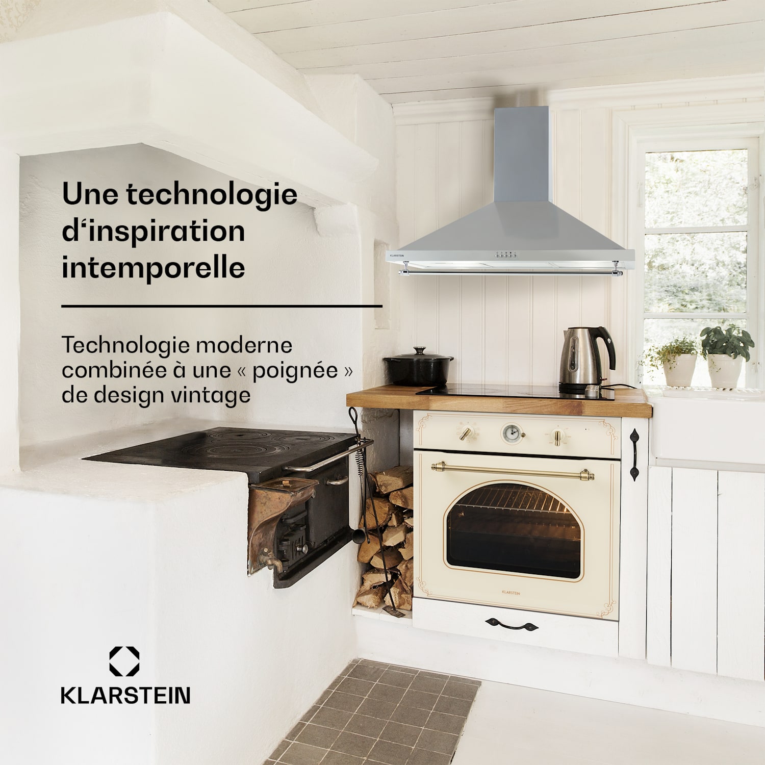 Montblanc 90 Hotte aspirante 610 m³/h 165 W 2 x 1,5 W LED rampe  Argent Métallisé