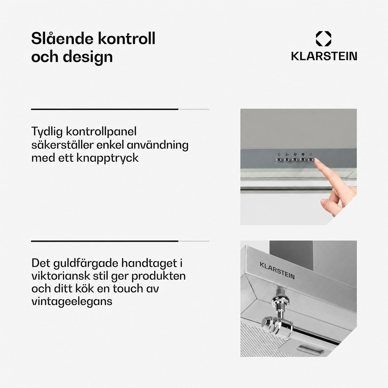 Montblanc 90 Köksfläkt 599m³/h 165W 2x1,5W LED räcke 90 cm | Silver Metallic