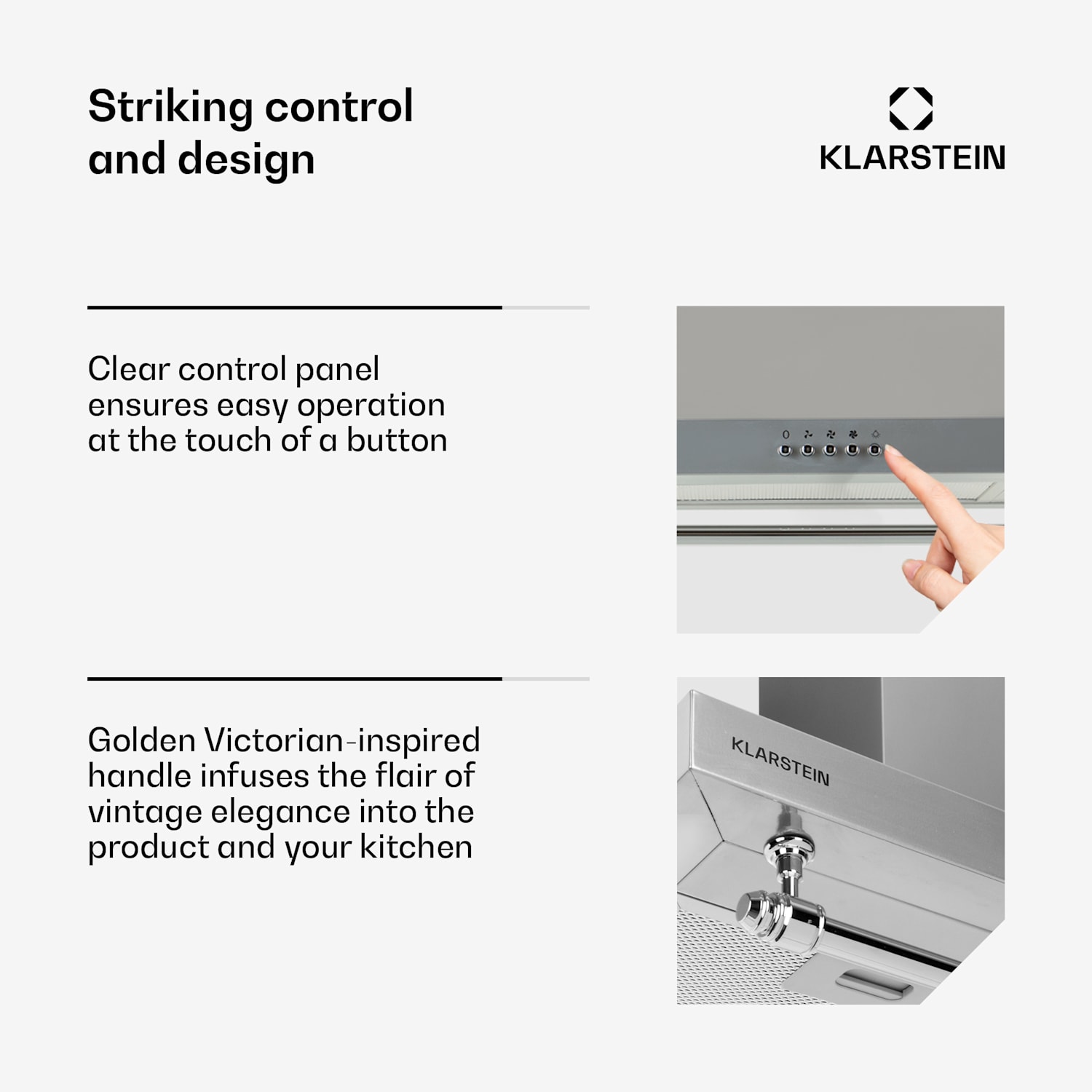 Montblanc 90 afzuigkapo 610m³/h 165W 2x 1,5 W led buis voor keukengerei  Zilver Metallic