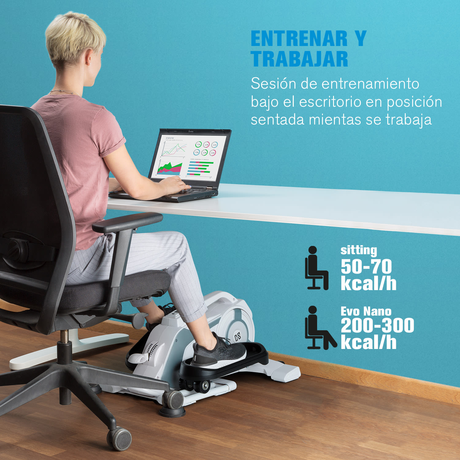 Evo Nano Minibicicleta Bluetooth Aplicación MagResist 8 niveles 