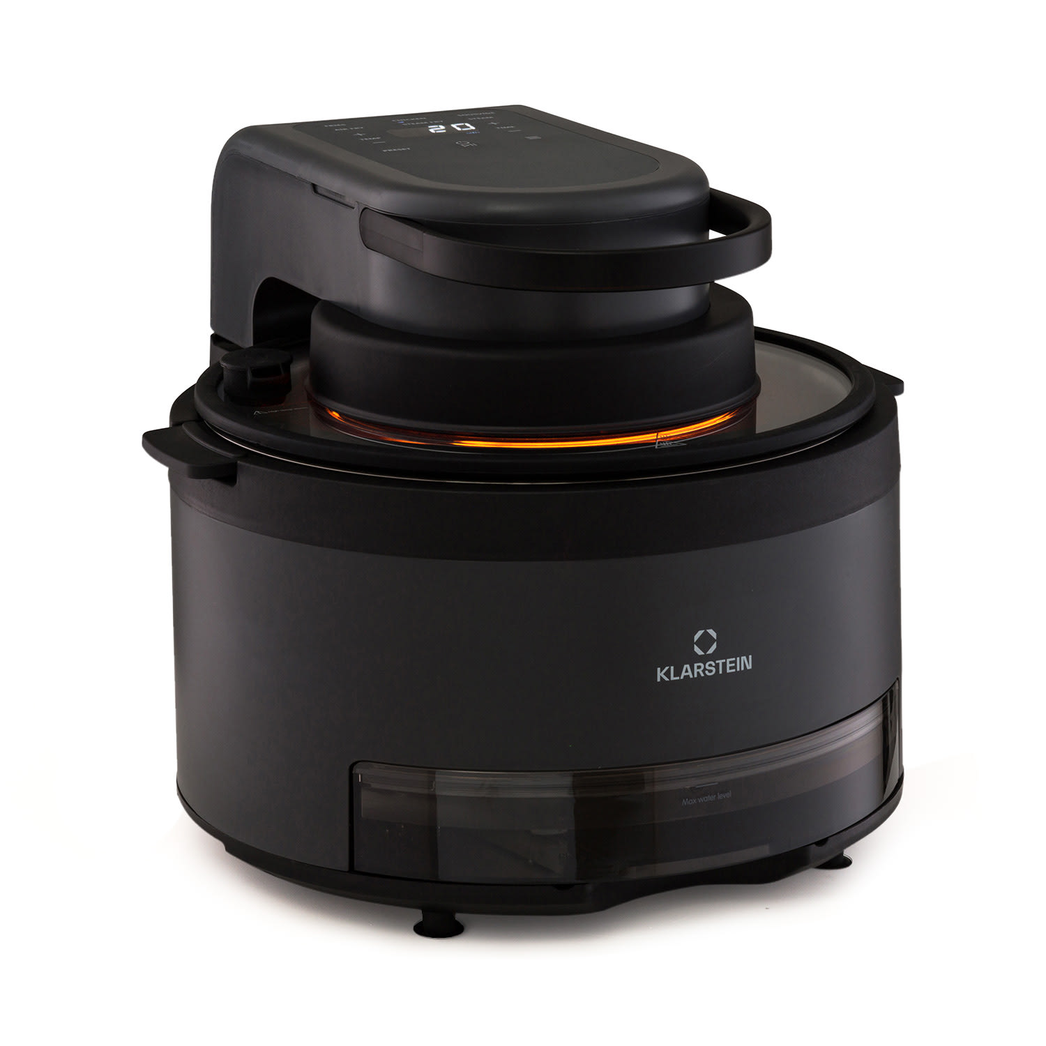 Freidora de aire caliente Vendure con función de vapor 1250W 5 litros 6 Programas Negro