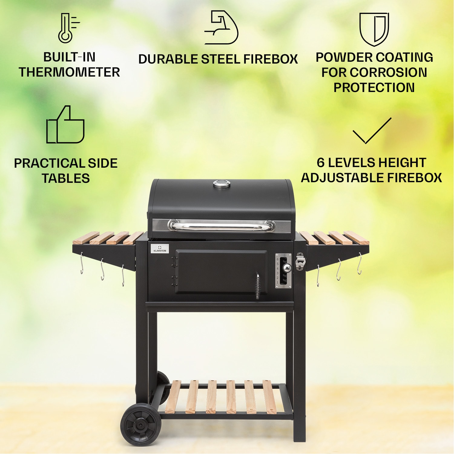 Aberdeen Single Grill faszenes grill 3 grillrács