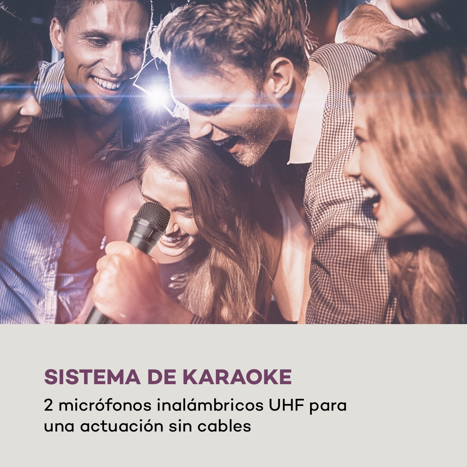 Sistema de karaoke Pro Spin 8 Pantalla táctil de 12,1" 2UHF Mic WiFi BT USB TF HDMI