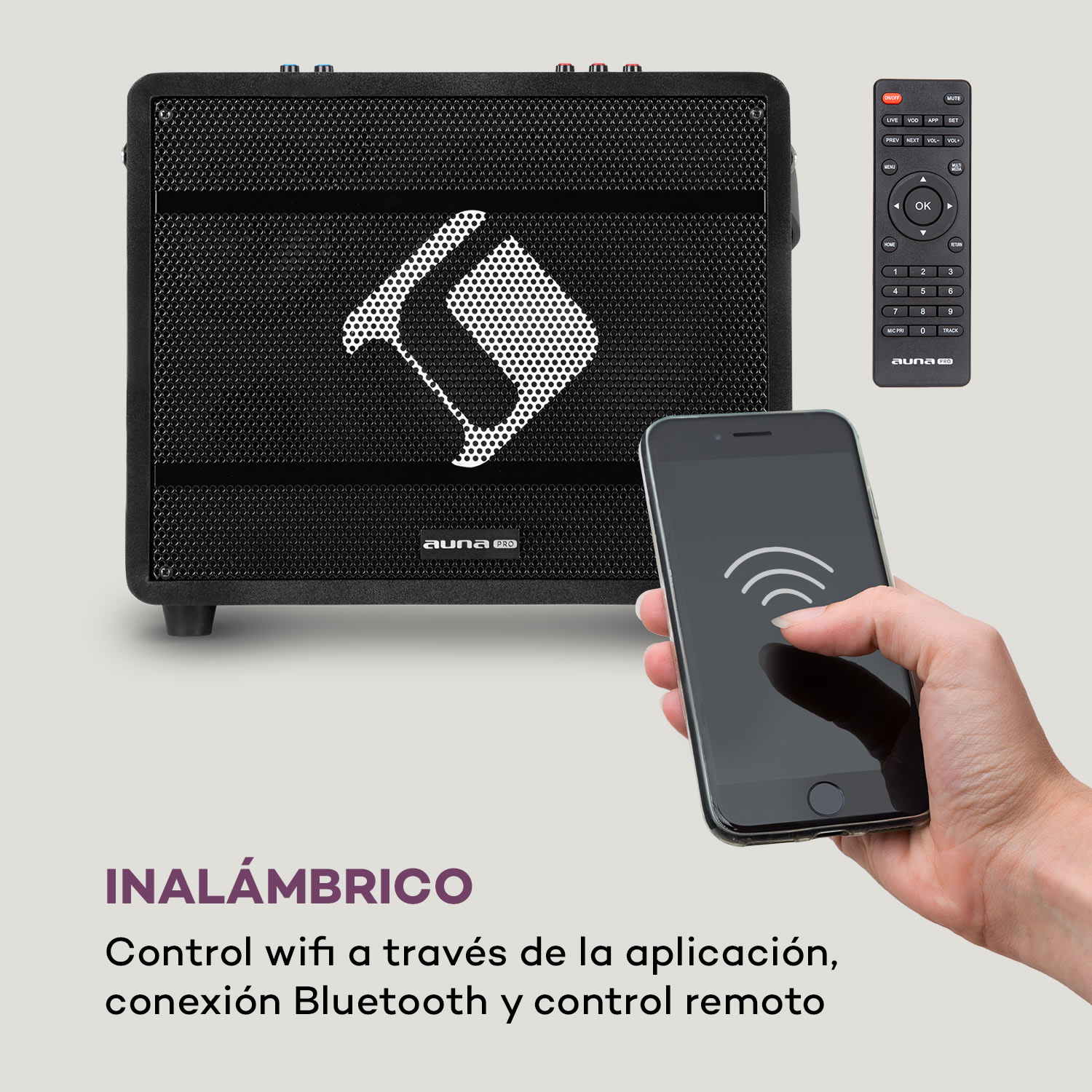 Sistema de karaoke Pro Spin 8 Pantalla táctil de 12,1" 2UHF Mic WiFi BT USB TF HDMI