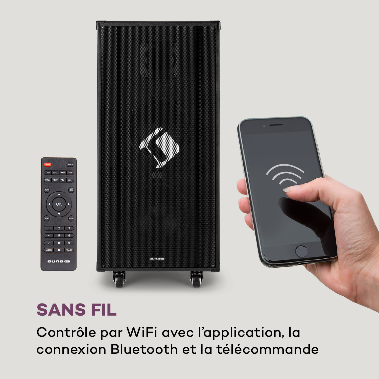 Système karaoké Pro Spin 10 14,1" écran tactile 2UHF Mic WiFi BT USB TF HDMI