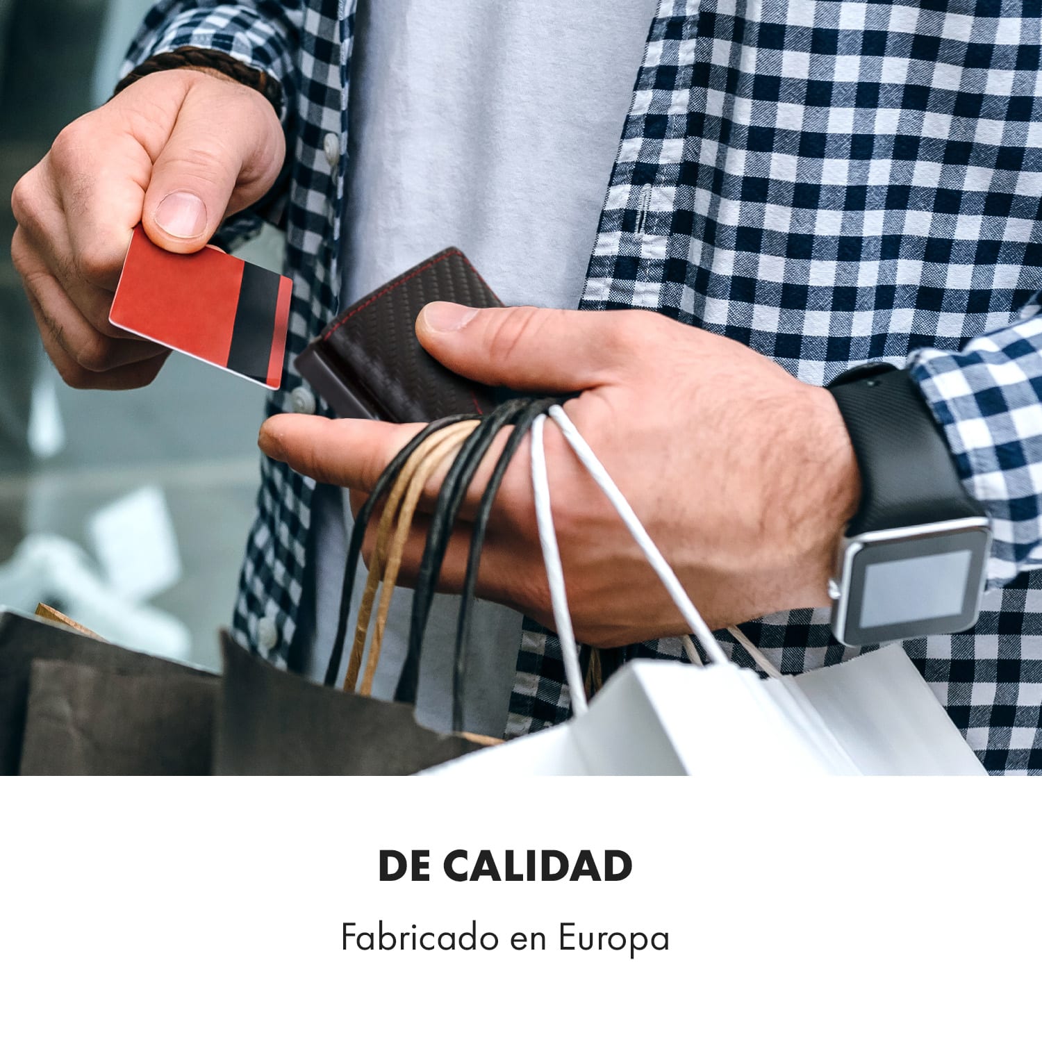 Cartera ZNAP Airtag 8 tarjetas, compartimento para monedas 8,9 x 1,5 x 6,3 cm (AnxAlxProf) protección RFID Carbón | Rojo