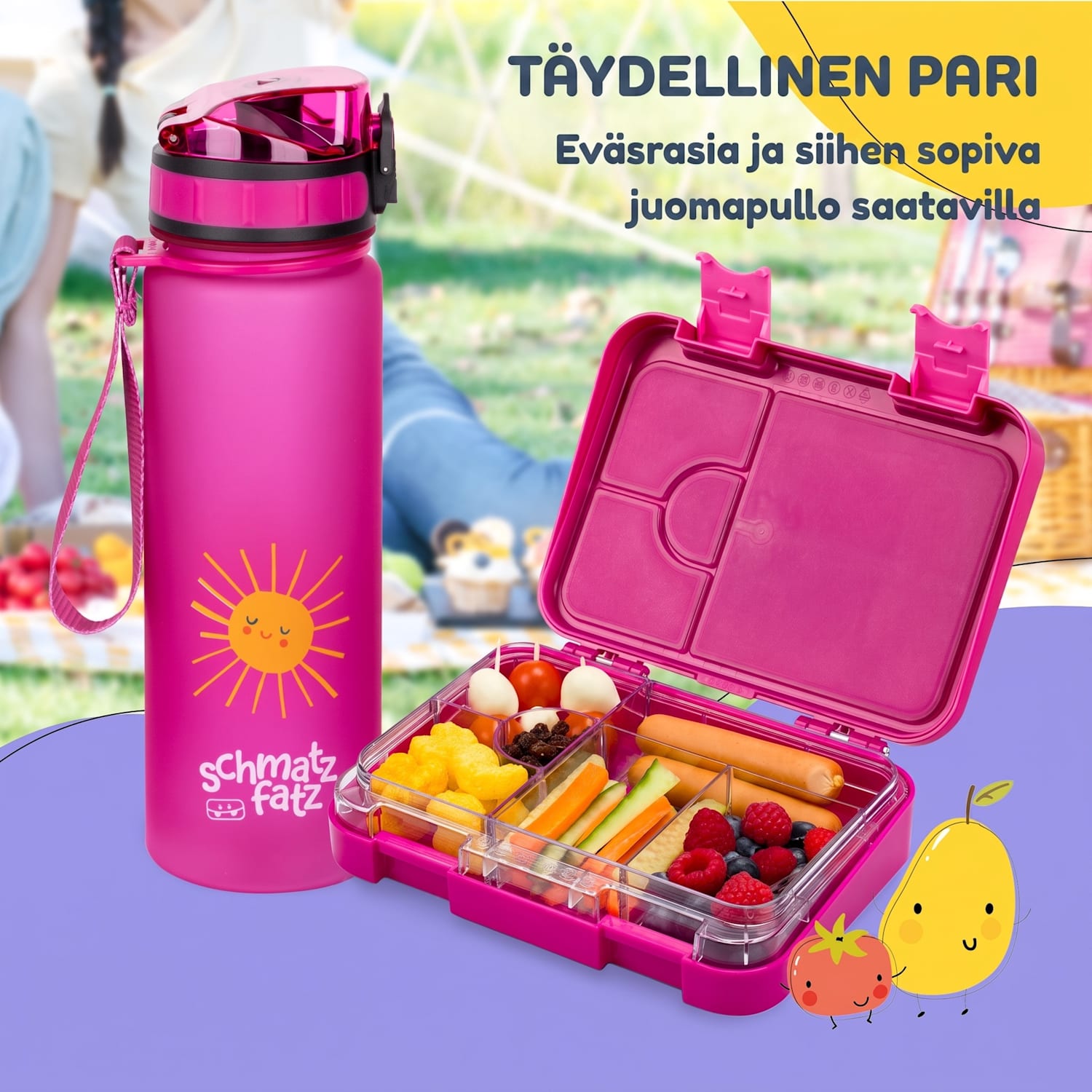 junior lounasrasia 6 lokeroa 21,3 x 15 x 4,5 cm  BPA-vapaa Purple Sun