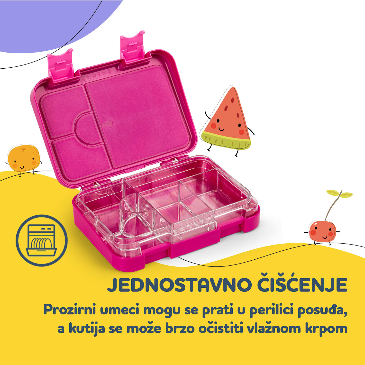 Junior Lunchbox, 6 pretinaca, 21,3 x 15 x 4,5 cm , bez BPA 