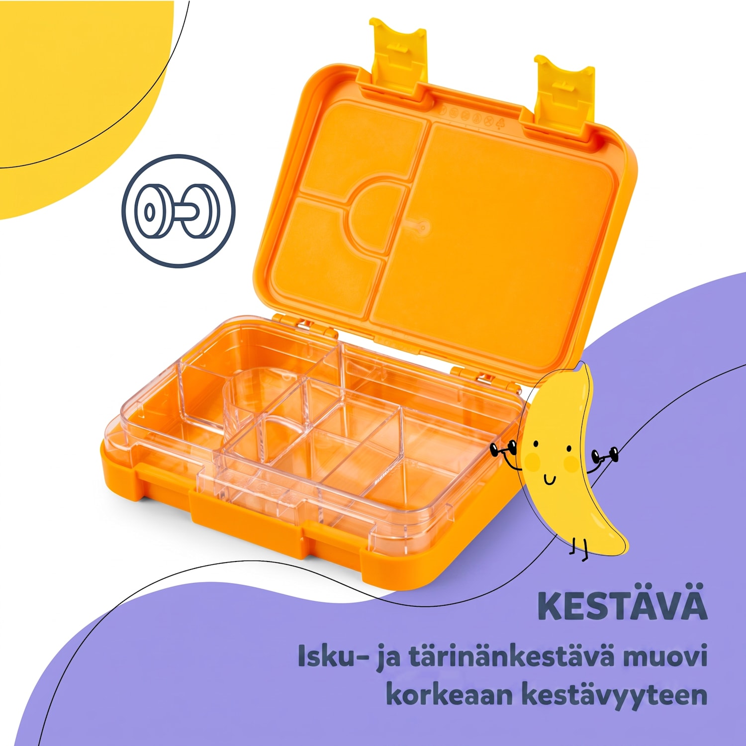 junior lounasrasia 6 lokeroa 21,3 x 15 x 4,5 cm  BPA-vapaa Orange Forest