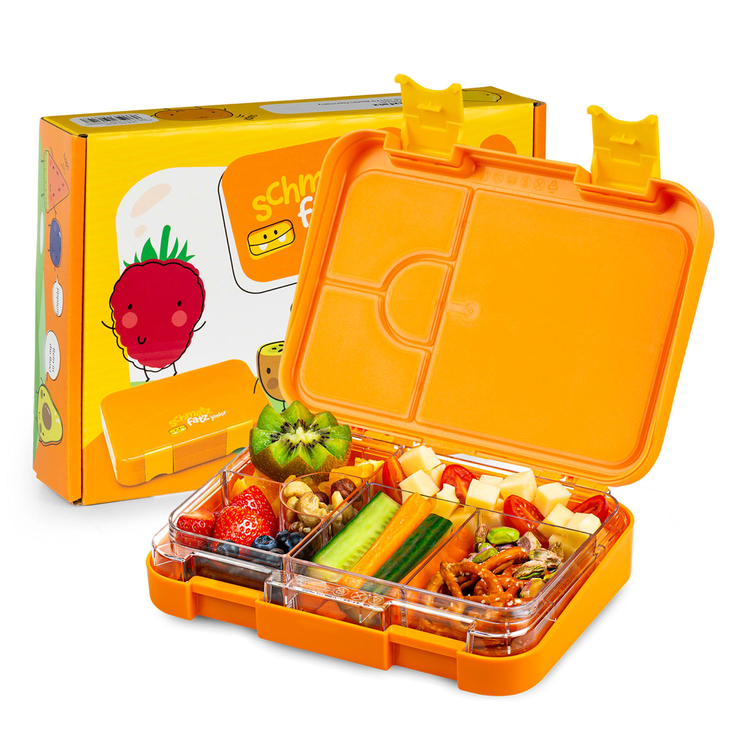 fiambrera junior 6 compartimentos 21,3 x 15 x 4,5 cm Sin BPA Orange Forest