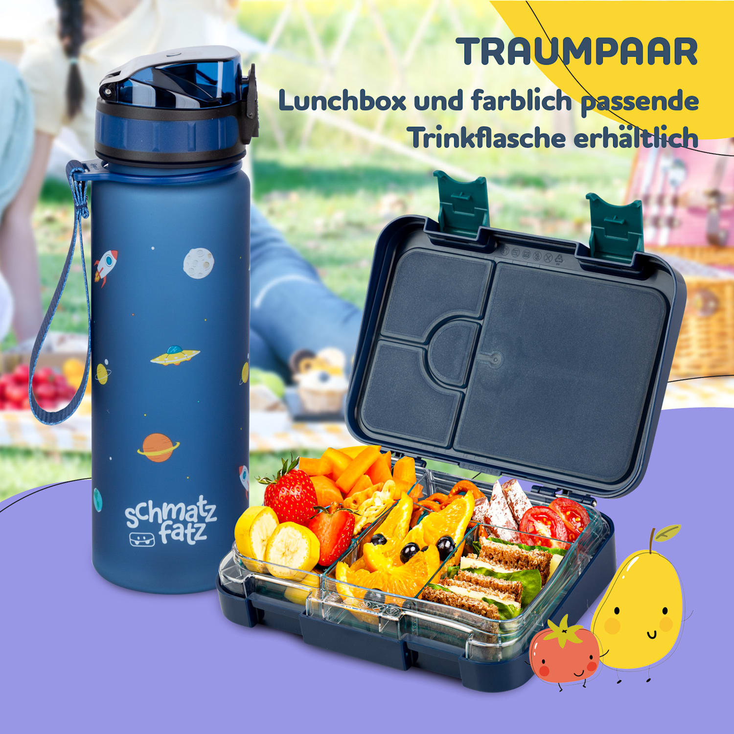 junior Lunchbox 6 Fächer 21,3 x 15 x 4,5 cm  BPA-frei 