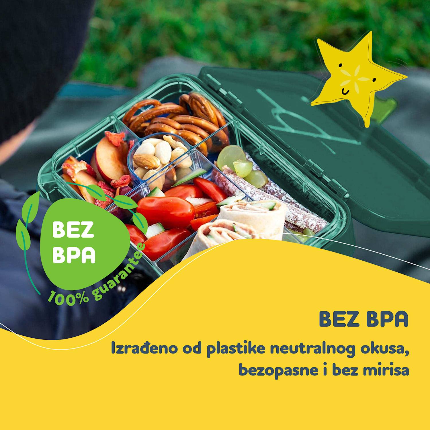 Junior Lunchbox, 6 pretinaca, 21,3 x 15 x 4,5 cm , bez BPA 