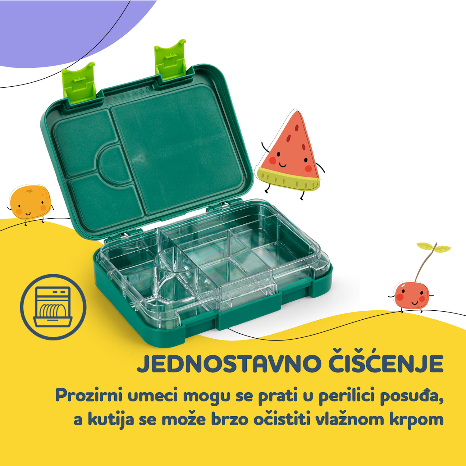 Junior Lunchbox, 6 pretinaca, 21,3 x 15 x 4,5 cm , bez BPA 