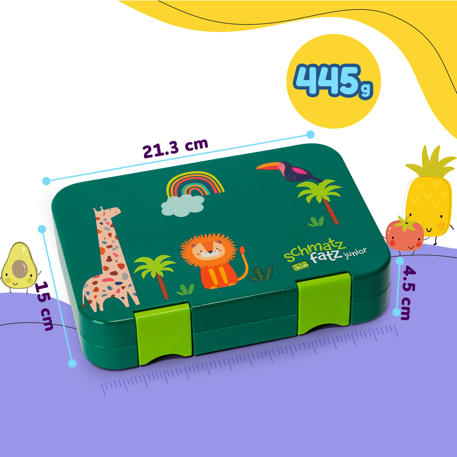 Junior Lunchbox, 6 pretinaca, 21,3 x 15 x 4,5 cm , bez BPA 