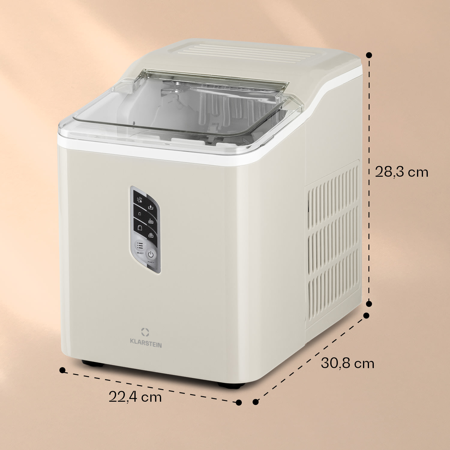 Máquina de cubitos de hielo Albaron Bullet ice 12 kg / 24 h 1,5 l Pantalla Crema