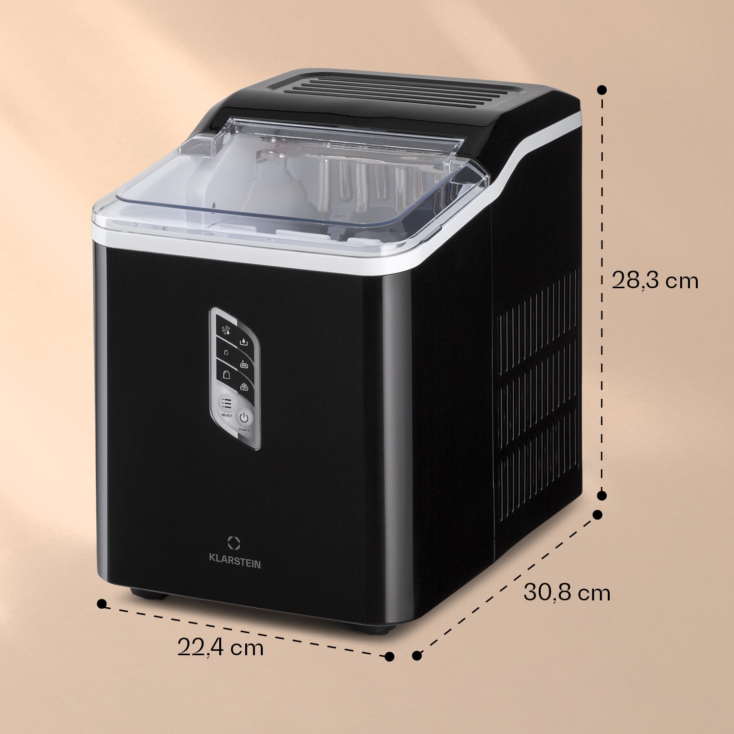Máquina de cubitos de hielo Albaron Bullet ice 12 kg / 24 h 1,5 l Pantalla Negro