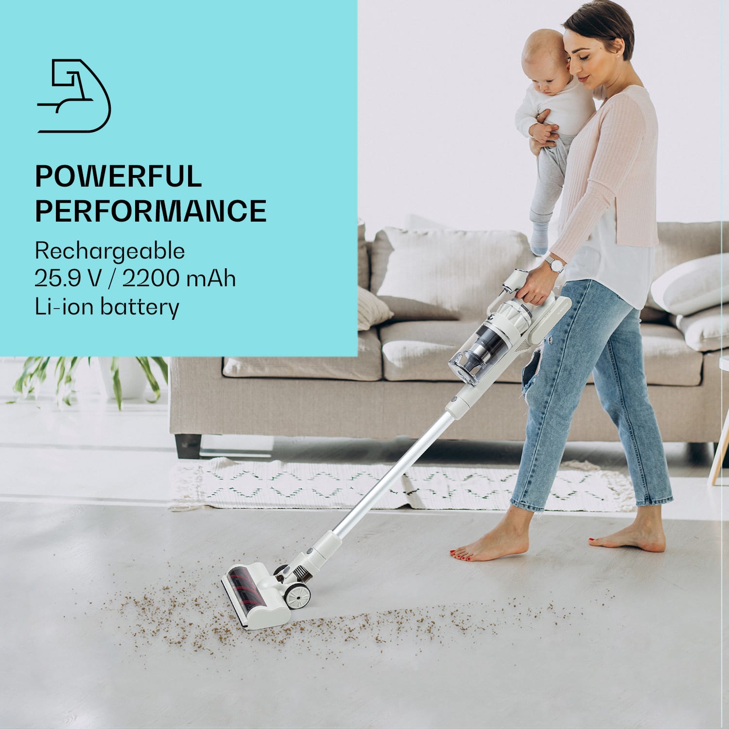 LARMA, vysávač, náhradná batéria, 25,9V/2200 mAh Piesok