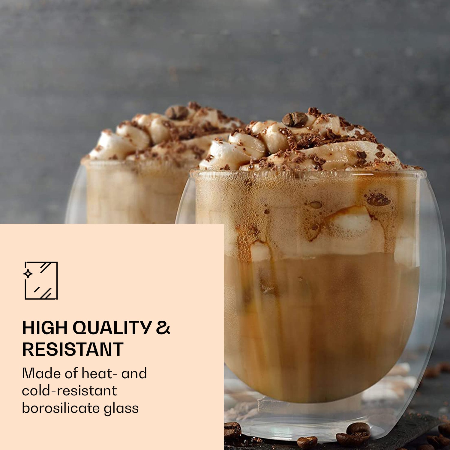 DUOS Jumbo, szklanki termiczne z podwójnymi ściankami, zestaw: 2 x 310 ml, 2 x 410 ml 2er-Set