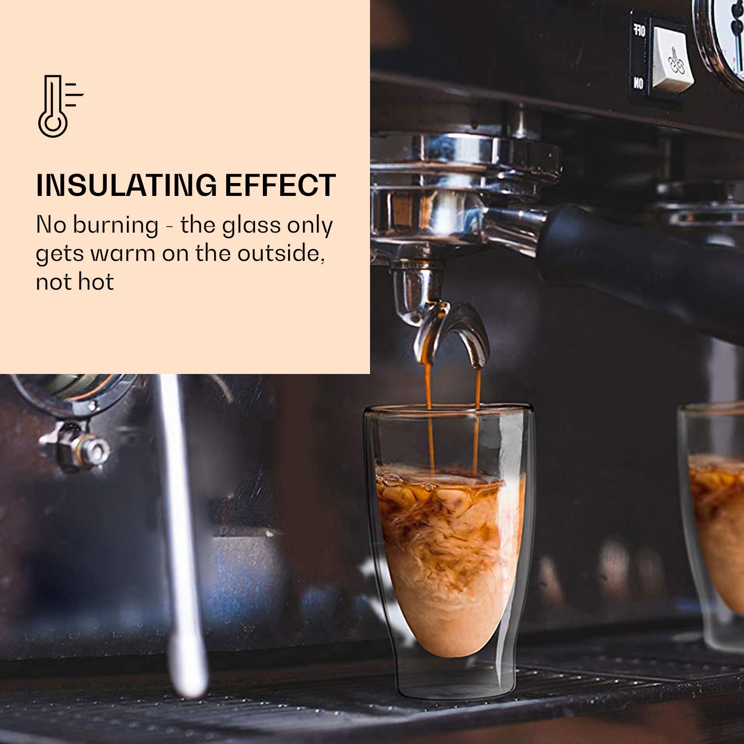 DUOS, dvoustěnná sklenice, 400 ml Sada 2 kusů