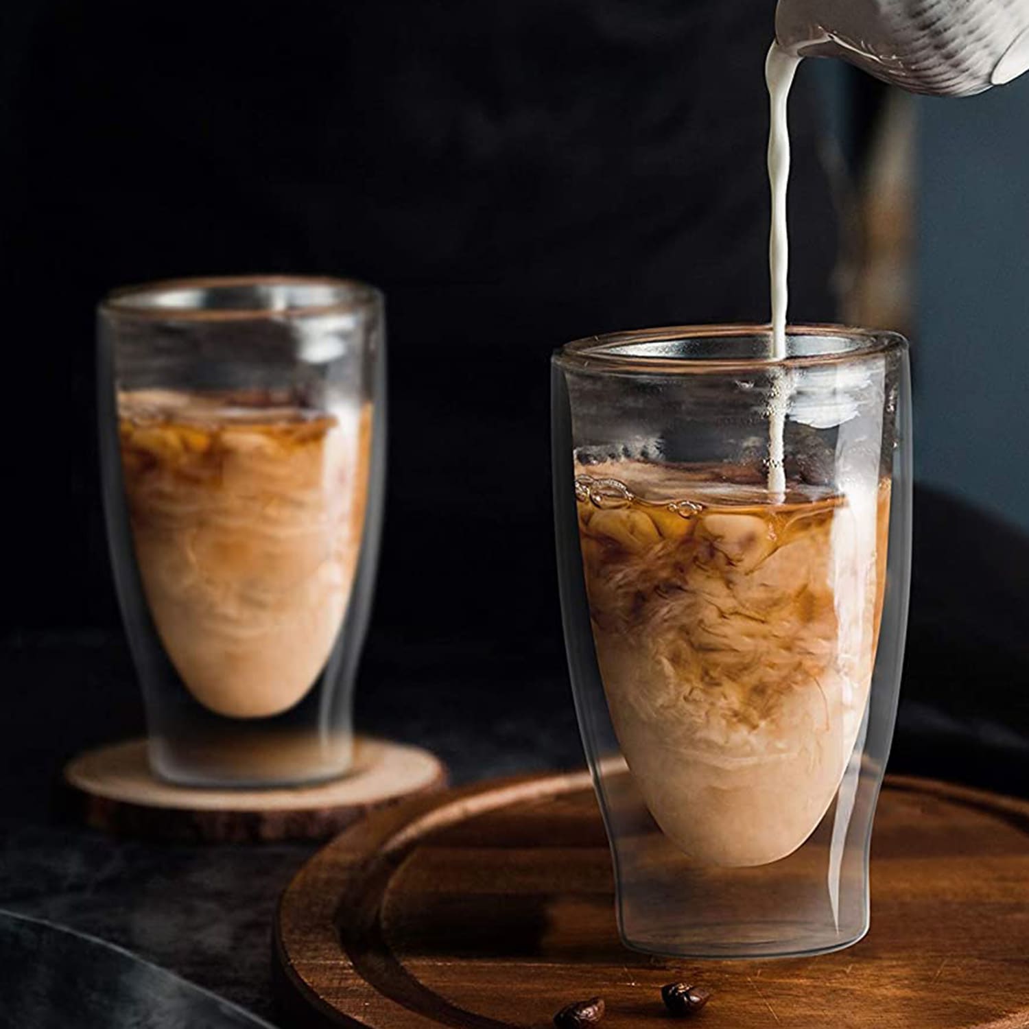 DUOS doppelwandiges Glas 2 x 80, 310, 400 ml Thermoglas inkl. Löffel 