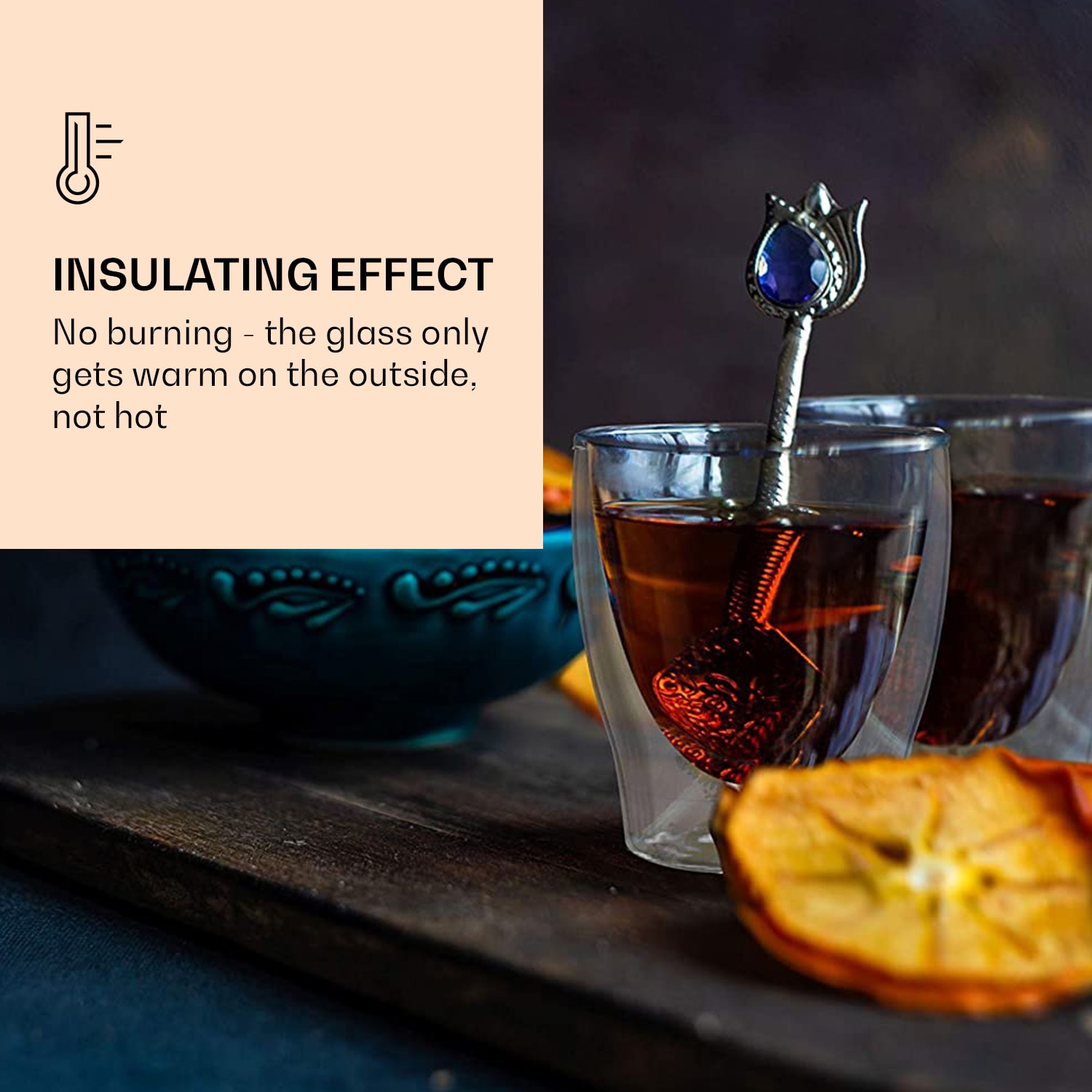 Двустенна чаша DUOS 2 x 80, 310, 400 мл, включително лъжичка 2er-Set