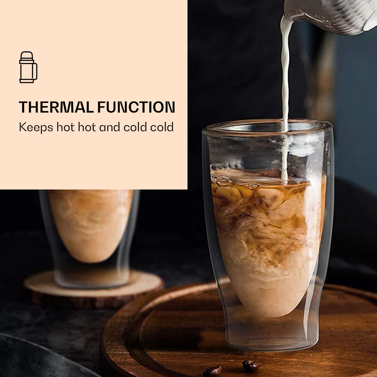 Двустенна чаша DUOS 2 x 80, 310, 400 мл, включително лъжичка 2er-Set