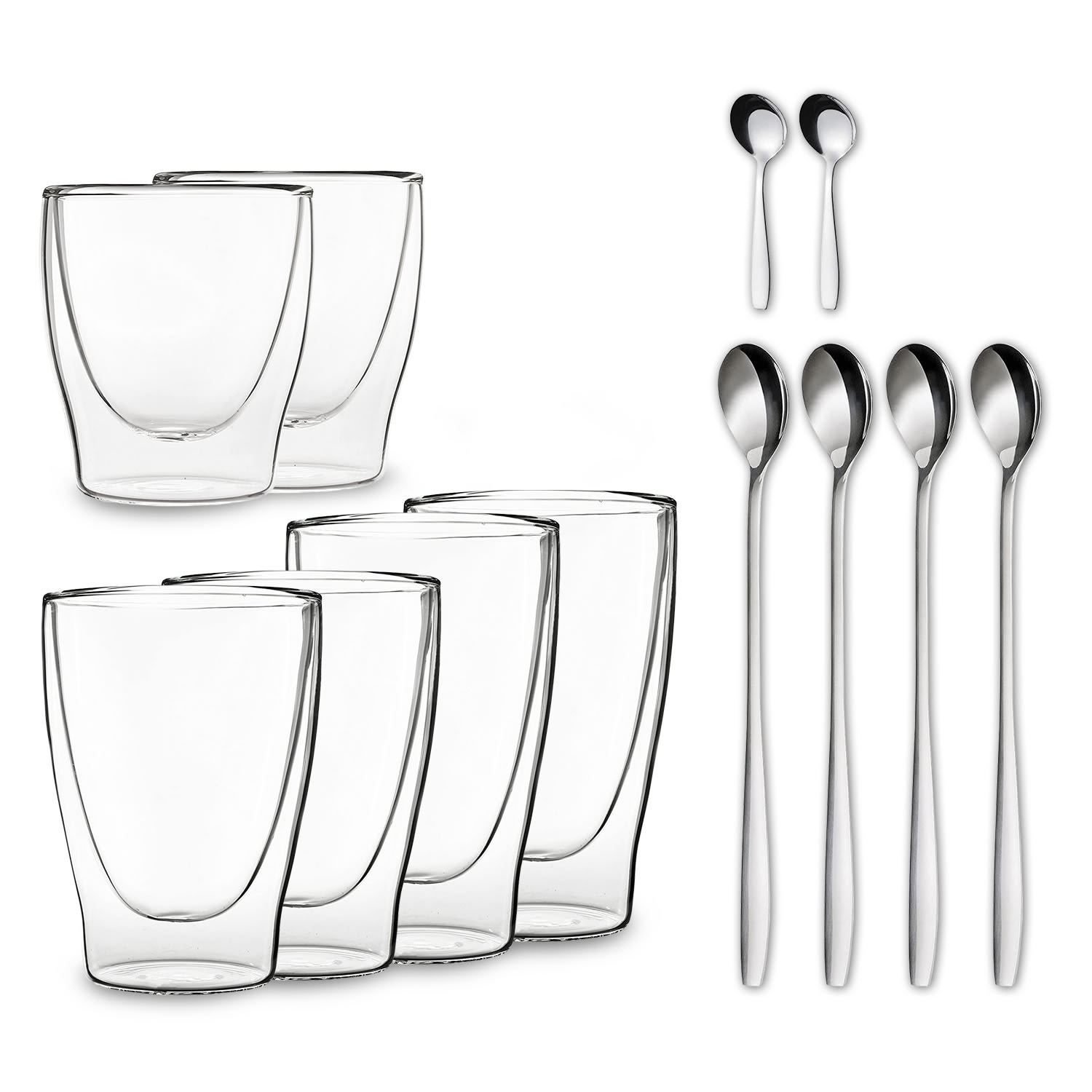 Двустенна чаша DUOS 2 x 80, 310, 400 мл, включително лъжичка 2er-Set