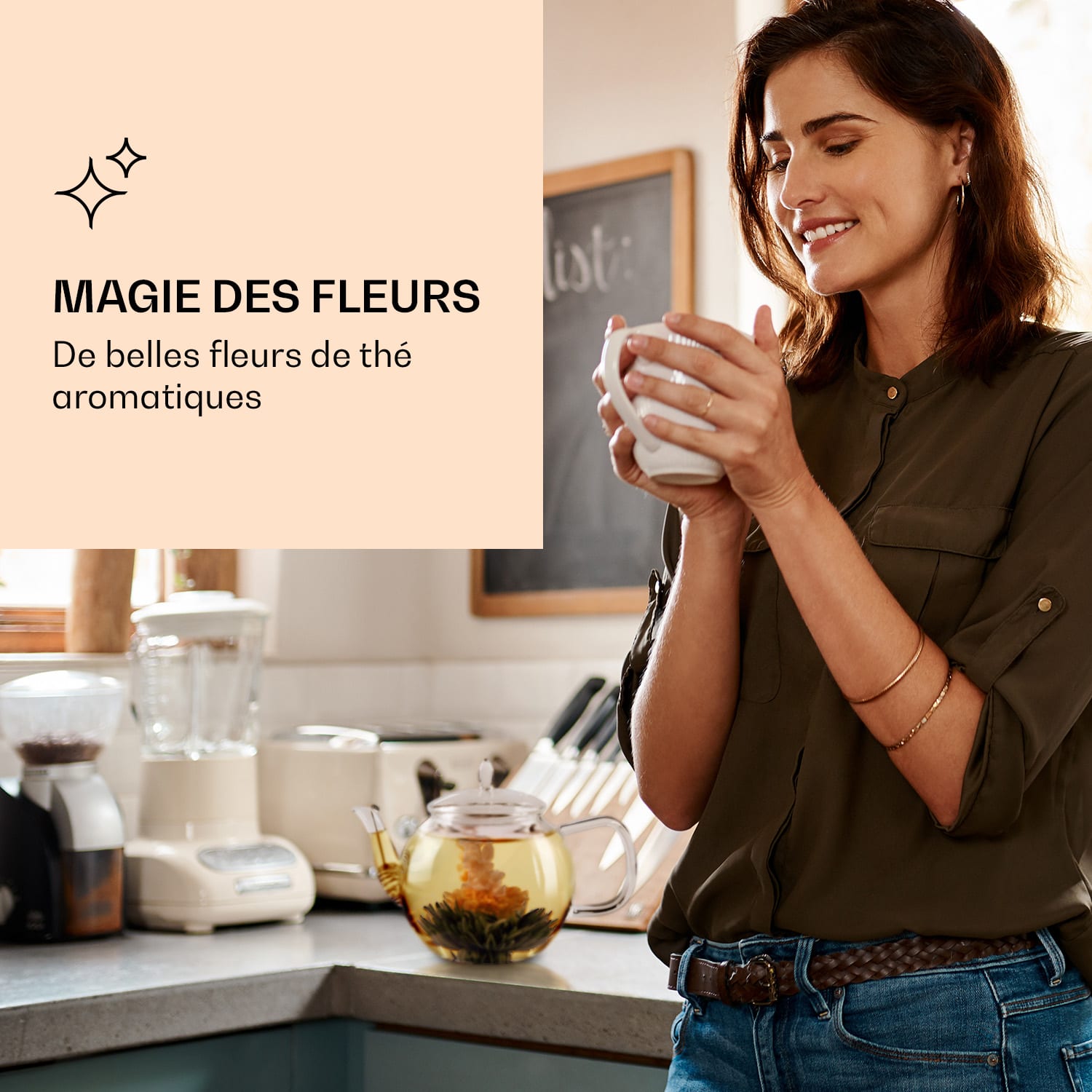 Fleurs de thé 6 sortes différentes emballées individuellement très économique  Thé vert