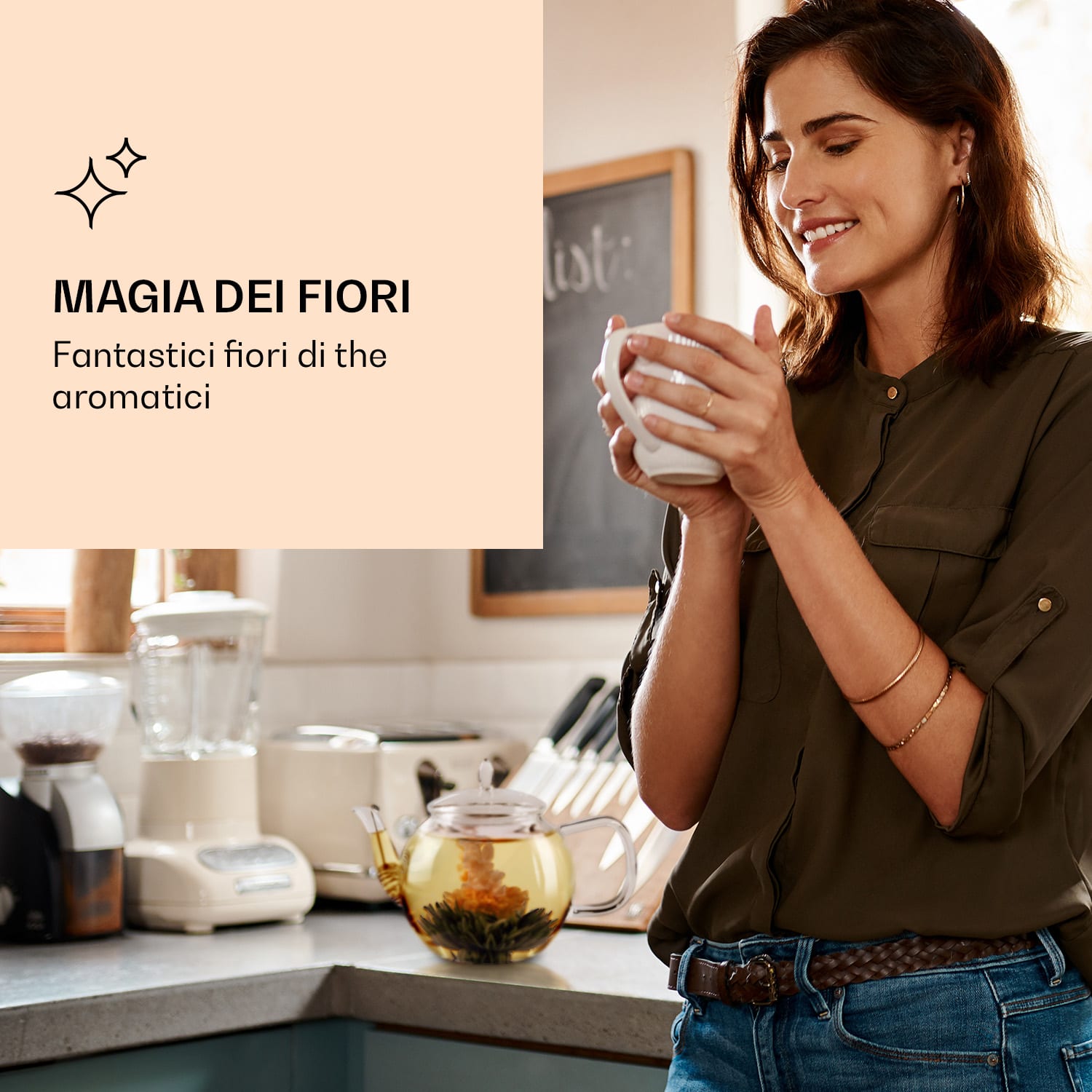 Fiori di tè, 6 varietà diverse, confezionati singolarmente, alto rendimento  Tè verde