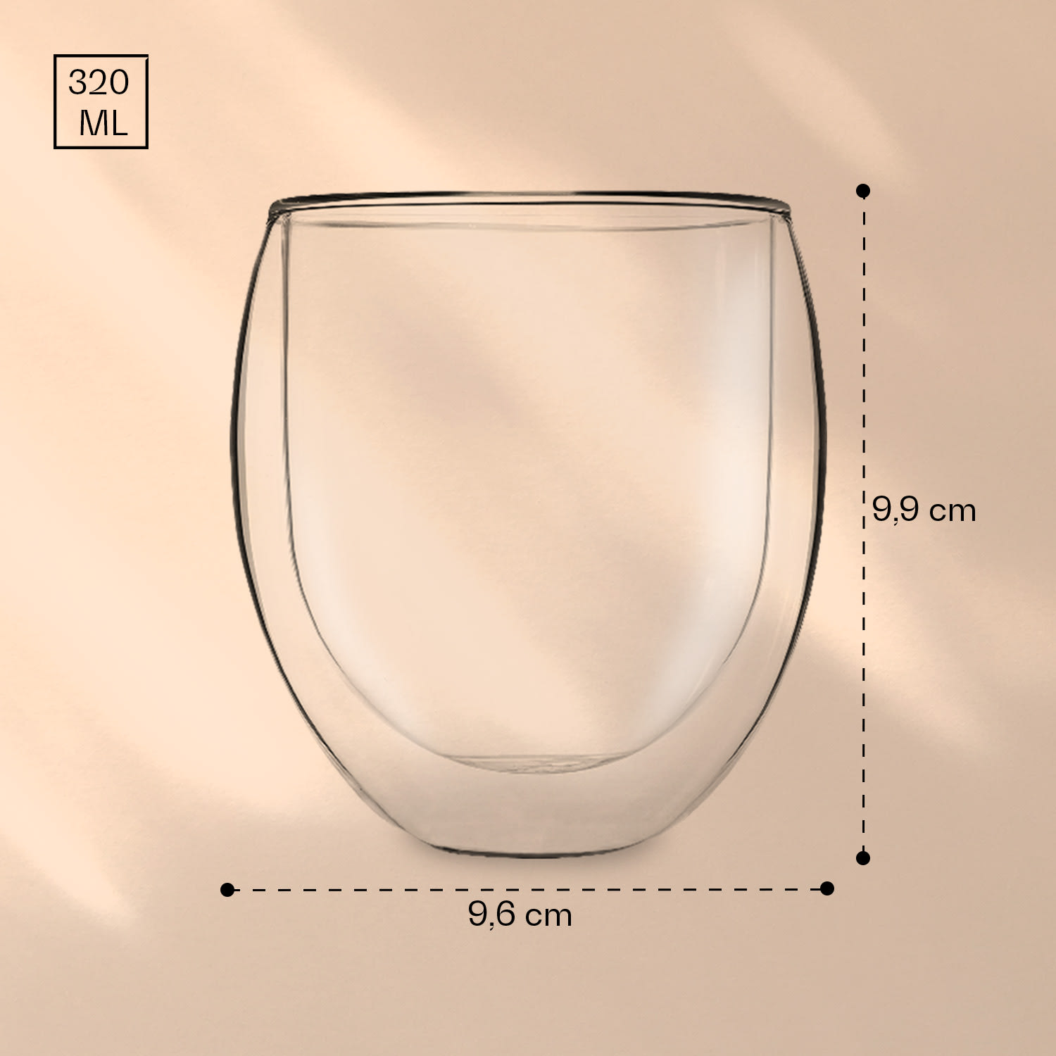 Szklanka do herbaty Ice zestaw 6 sztuk 320 ml przystosowana do mycia w zmywarce wysokiej jakości szkło borokrzemowe 6er-Set