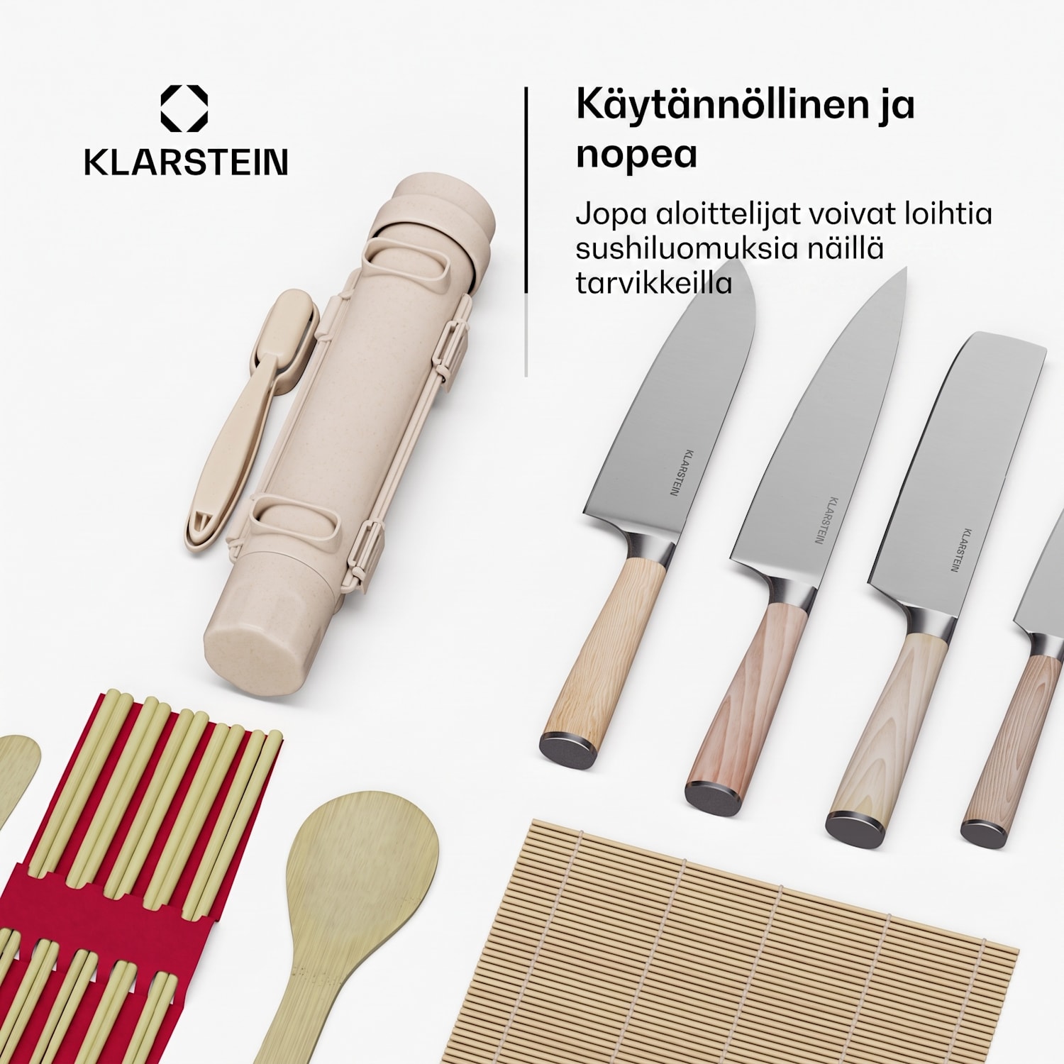 Shibui sushiveitsisarja | 15-osainen | 4 veistä ja käytännölliset lisävarusteet 