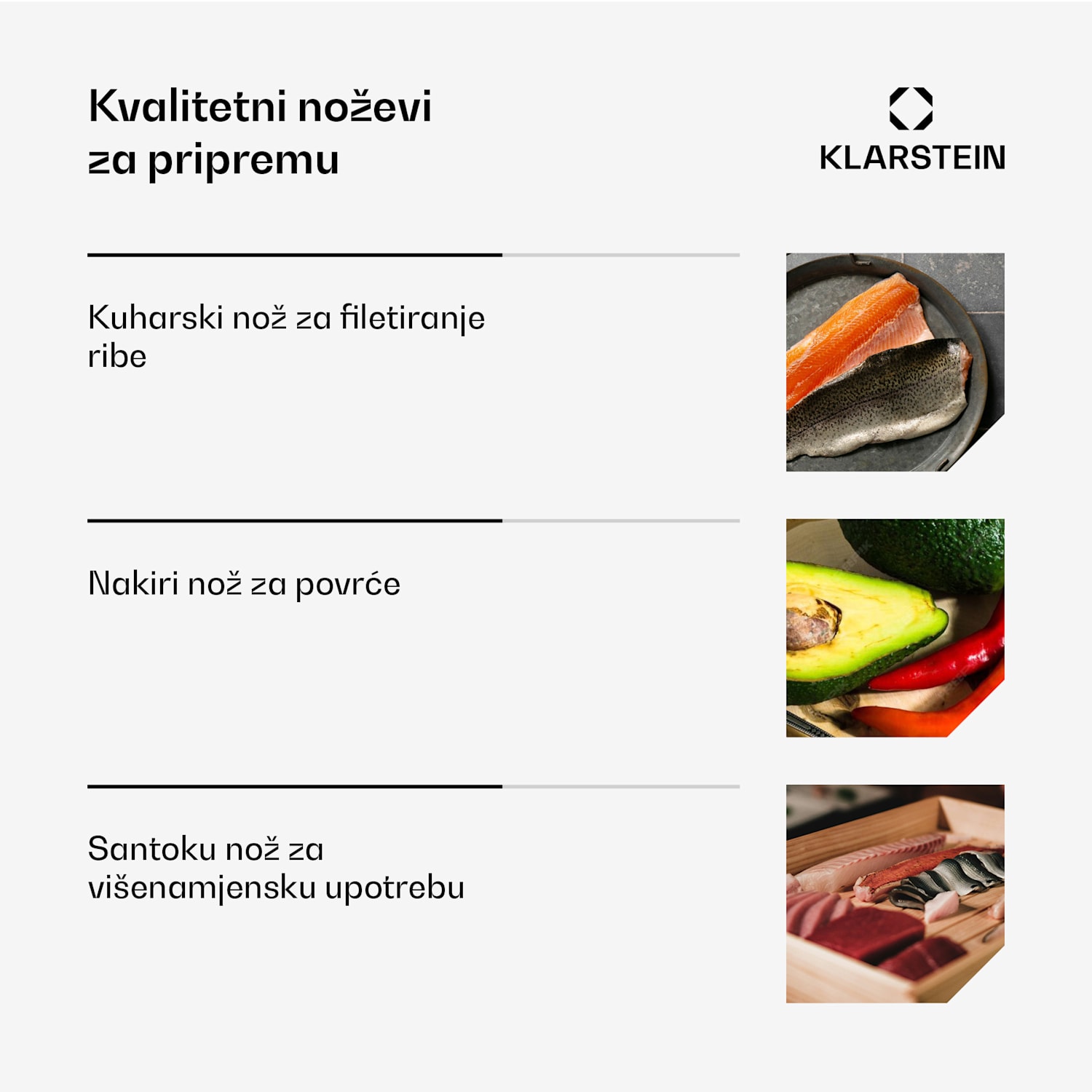 Shibui set noževa za sushi, 15 dijelova, 4 noža s praktičnim dodacima 