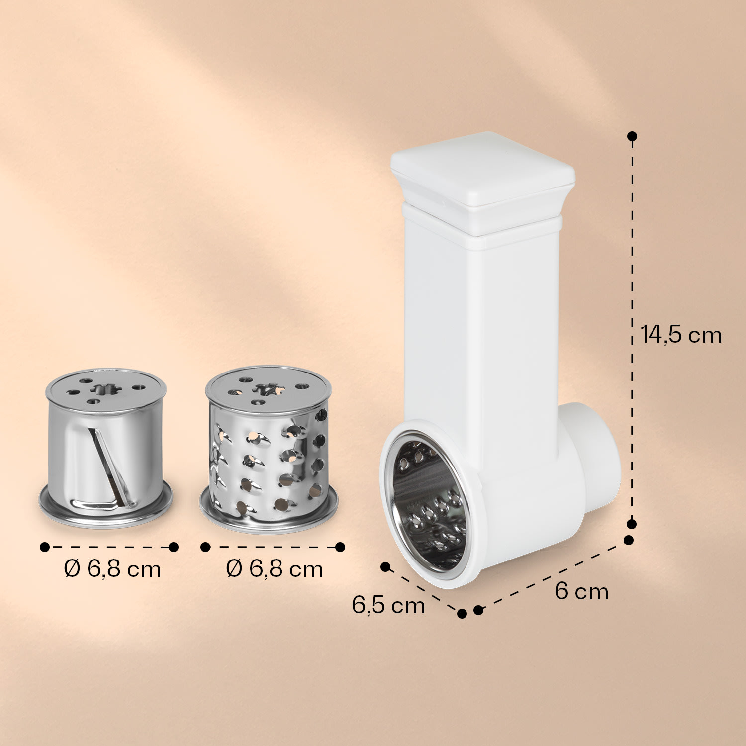 Renata, reszelő- és salátatartozékok, kiegészítő, durva, közepes, finom 