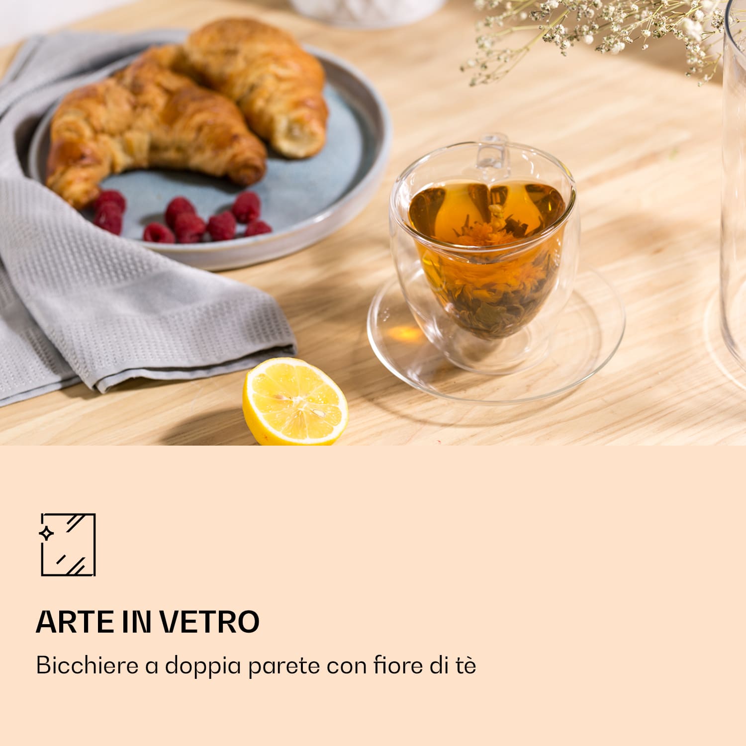 Bicchiere | 350 ml | A doppia parete | Vetro borosilicato di alta qualità | Pezzo unico 3er-Set