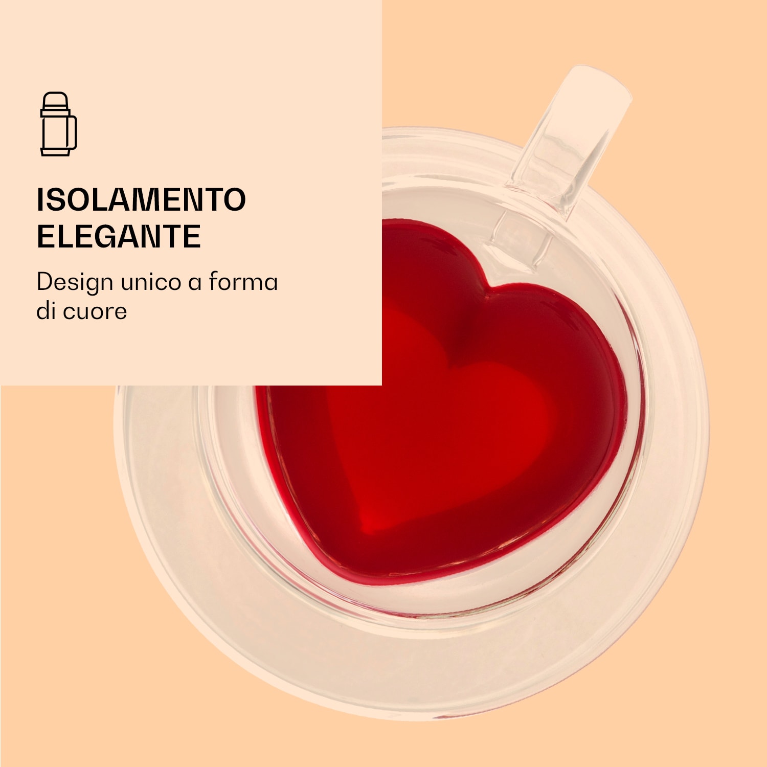 Bicchiere | 350 ml | A doppia parete | Vetro borosilicato di alta qualità | Pezzo unico 3er-Set