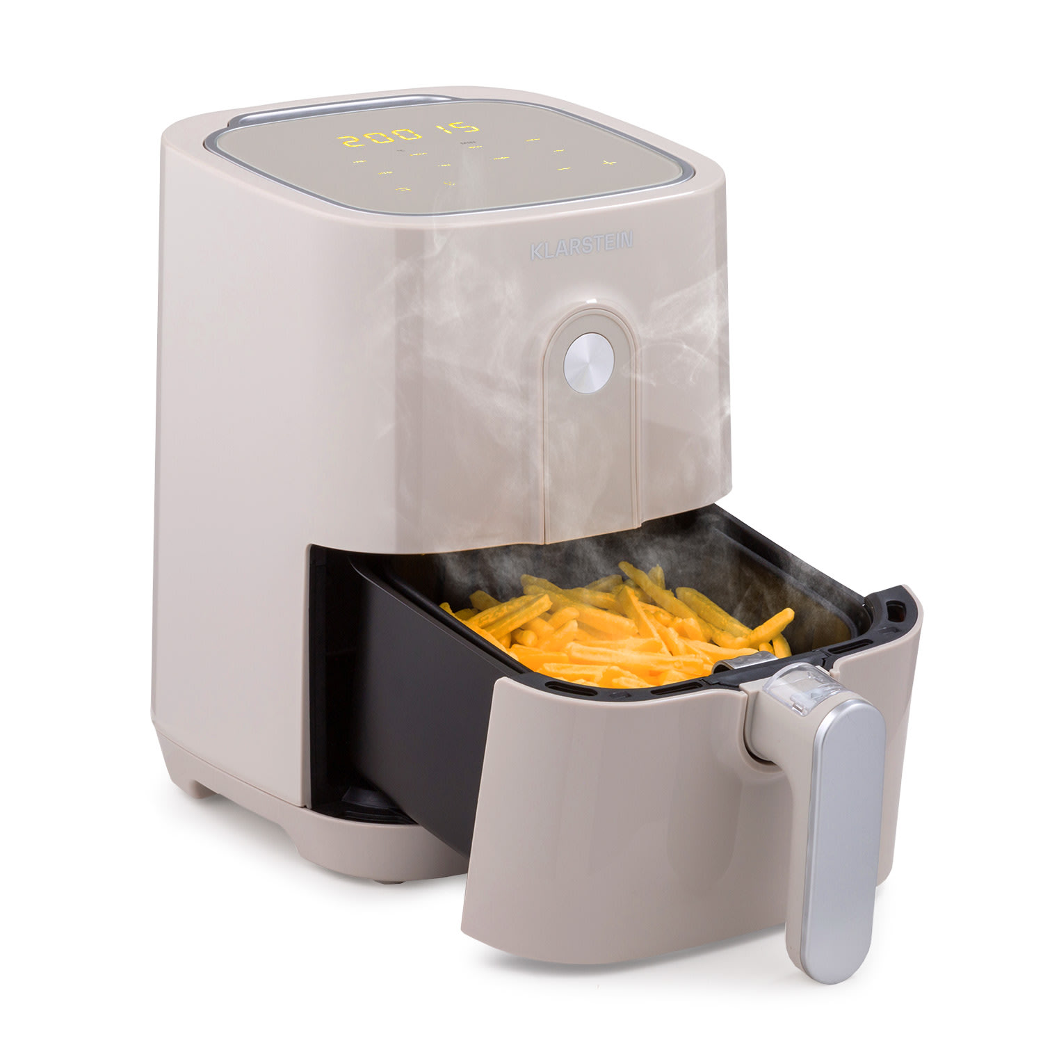 Crisp-Pro, forrólevegős fritőz, 1400 W, 2,8 l, 8 program, időzítő, rozsdamentes acél Homok