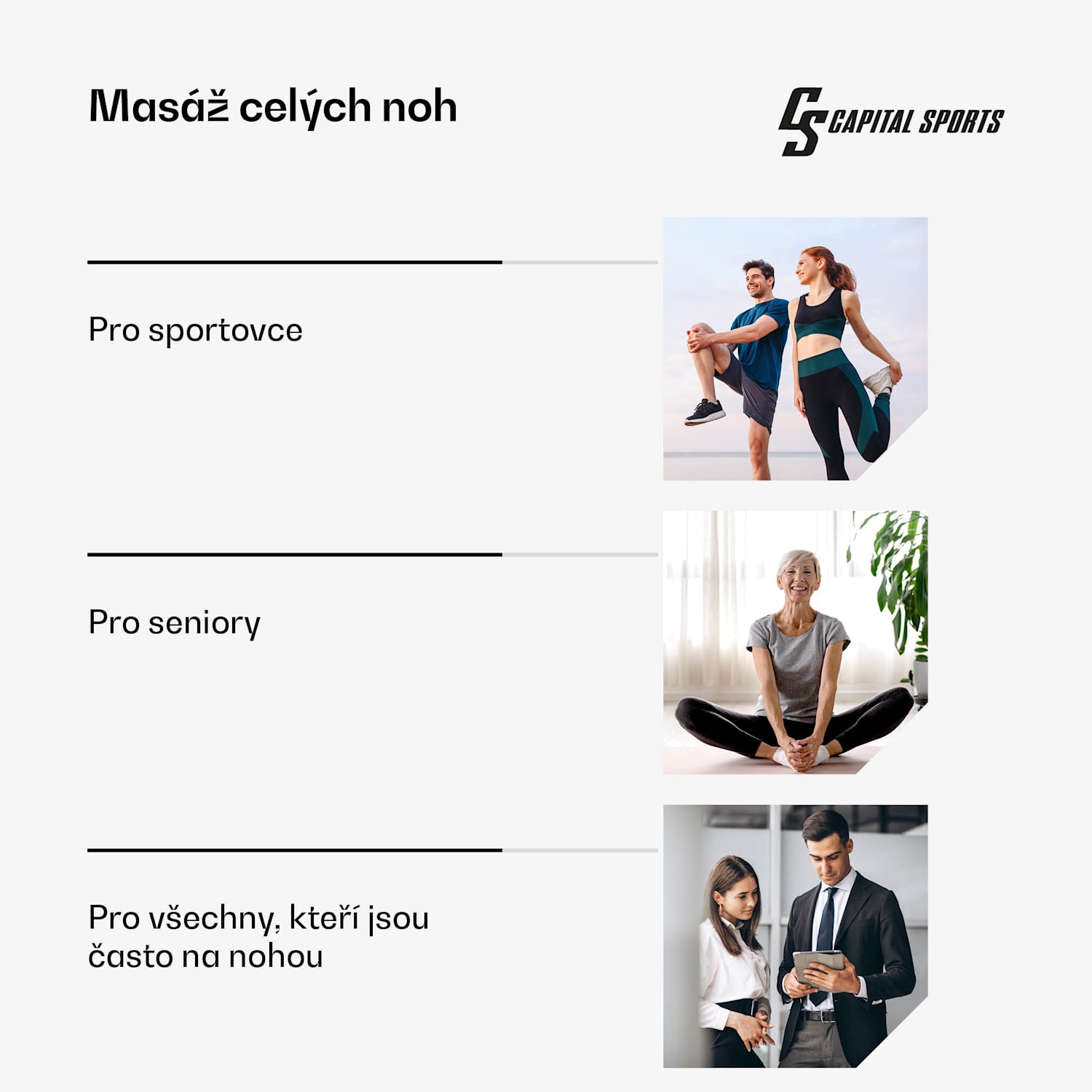 ReCrest masážní přístroj na nohy, 4 tlakové komory, 6 masážních režimů, funkce ohřevu, automatické vypnutí plnou nohu | Černá